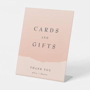 Simple Elegant Blush Wedding Cards and Gifts Sign