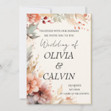 Simple Elégant Boho Wedding Réception Invitation