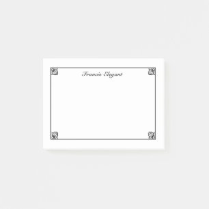 Simple Elegant Border Personalized Post it Notes