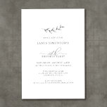 Simple Elegant Botanical 80th Birthday Invitation<br><div class="desc">A simple hand-drawn botanical sprig combines with airy calligraphy and traditional typography to create a fusion design that a man or woman would be comfortable using. Dark grey text on white is the perfect choice for any season.</div>