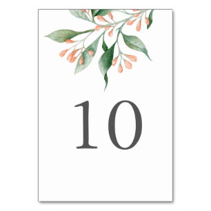 Simple Elegant Botanical Table Numbers