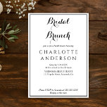 Simple Elegant  Bridal Shower Bridal Brunch Invitation<br><div class="desc">Minimalistic design based on simple,  elegant and romantic calligraphy.</div>