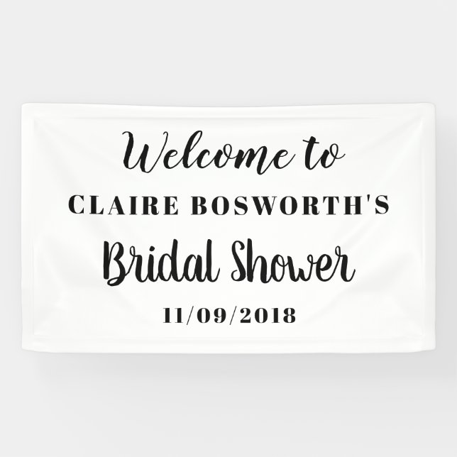 Simple Elegant Bridal Shower Minimal Banner (Horizontal)