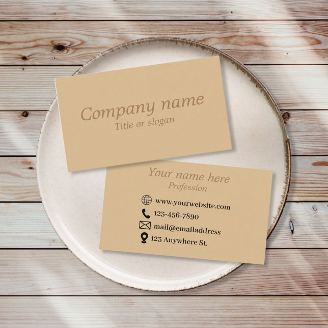 Simple elegant brown Business Card (Creator Uploaded)