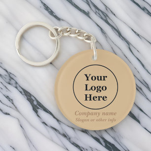 Simple elegant brown keychain