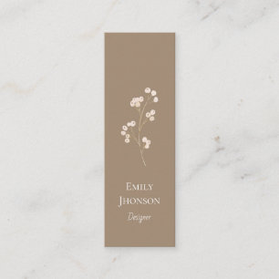 Simple Elegant Brown Mini Business Card