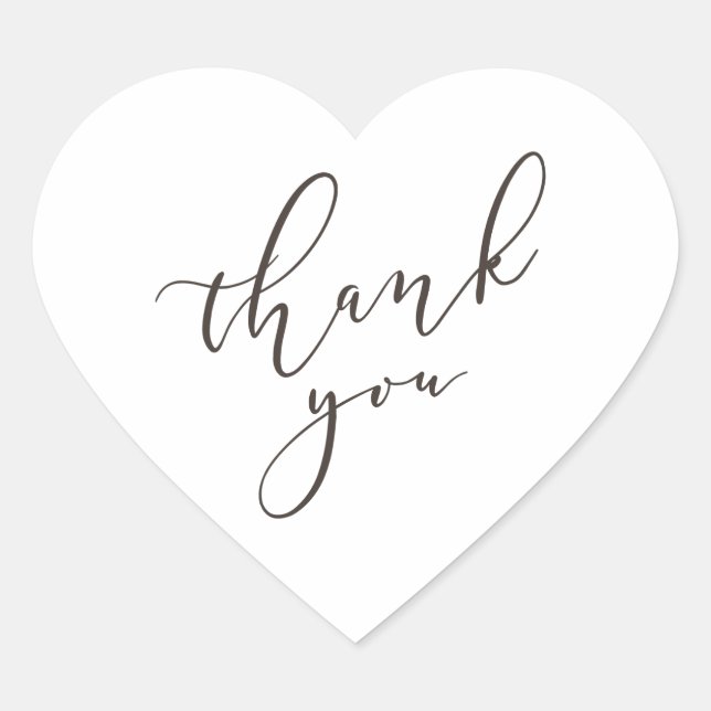 Simple elegant brown text favour sticker (Front)