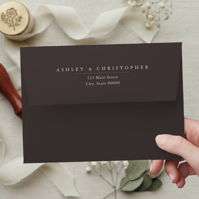 Simple Elegant Brown Wedding Envelope (Creator Uploaded)