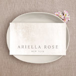 Simple Elegant Brushed White Marble Professional Business Card<br><div class="desc">Chic, sophisticated business card design featuring scratched ivory white marble stone background. Looks amazing upgraded to pearlized cardstock. A versatile design for creative professionals and entrepreneurs. Also great for beauty salons, fashion boutiques, wedding planners, jewellery designers, stylists and more. For matching marking materials please email me at maurareed.designs@gmail.com. For high...</div>