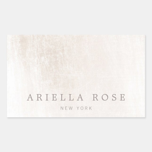 Simple Elegant Brushed White Marble Professional Sticker (Front)