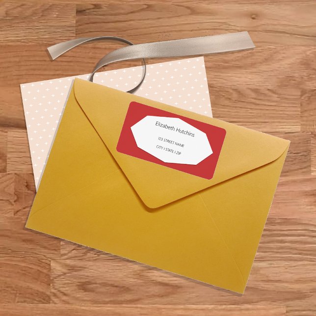 Simple Elegant Burgundy Red  Label (Creator Uploaded)