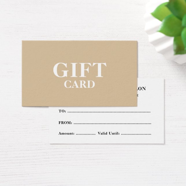 Simple Elegant Business Gift Card (Desk)