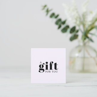 Simple Elegant Business Gift Loyalty Card