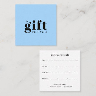 Simple Elegant Business Gift Loyalty Card