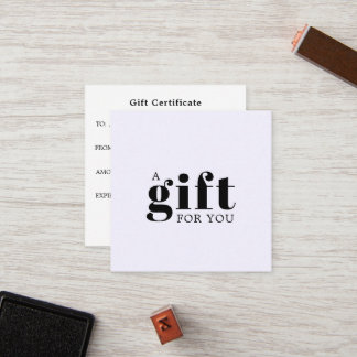 Simple Elegant Business Gift Loyalty Card