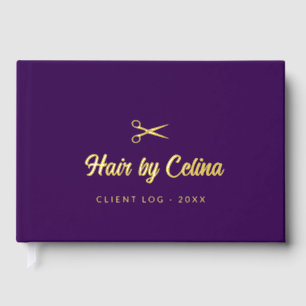 Simple elegant business light beauty salon guest book