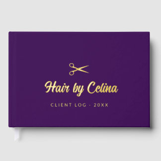 Simple elegant business light beauty salon guest book
