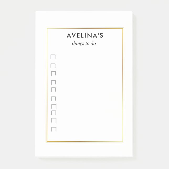 Simple elegant business light beauty salon post-it notes (Front)