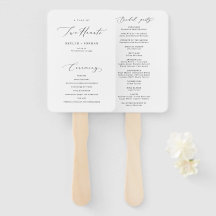 Simple Elegant Calligraphy Modern Wedding Program