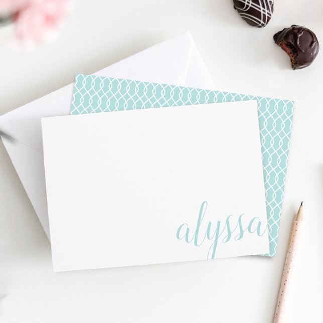 Simple Elegant Calligraphy Personalized Flat Card (Creator Uploaded)