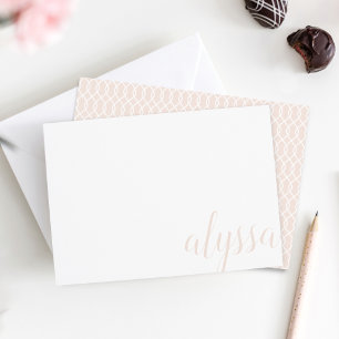 Simple Elegant Calligraphy Personalized Flat Card