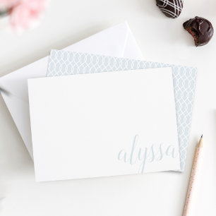 Simple Elegant Calligraphy Personalized Flat Card