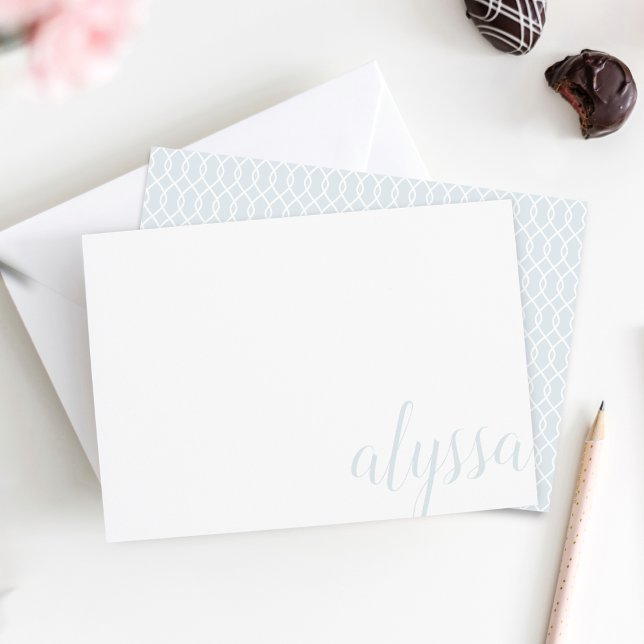 Simple Elegant Calligraphy Personalized Flat Card (Creator Uploaded)