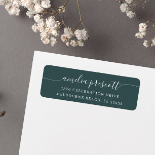 Simple Elegant Calligraphy Script Return Address