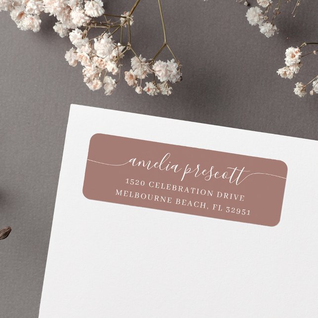 Simple Elegant Calligraphy Script Return Address (Creator Uploaded)