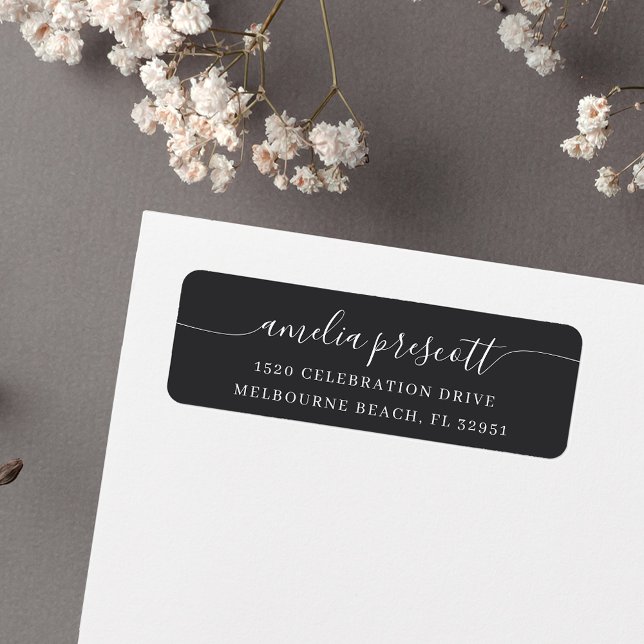 Simple Elegant Calligraphy Script Return Address (Creator Uploaded)