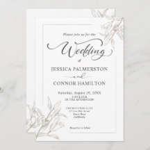 Simple Elegant Calligraphy Script Wedding