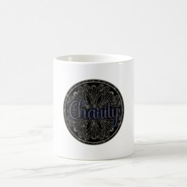 Simple Elegant Charity Mandala Coffee Mug (Center)