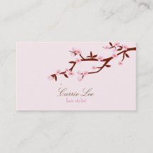 Simple Elegant Cherry Blossom Sakura Business Card