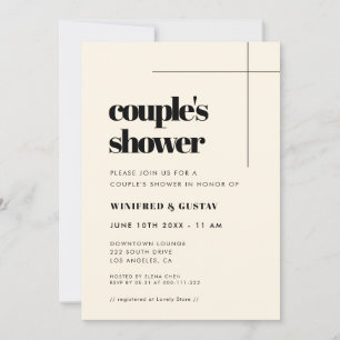 Simple elegant & chic Couple's Shower Invitation