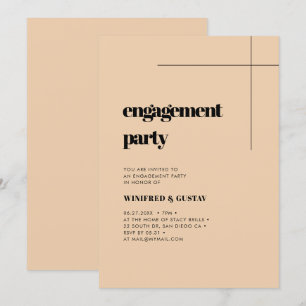 Simple elegant & chic engagement party invitation