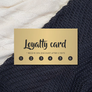 Simple Elegant Chic FAUX Gold Beauty Salon Loyalty Card
