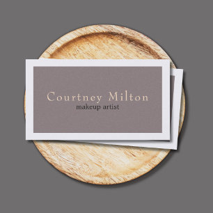 Simple Elegant Chic Minimalist Makeup Artist Business Card