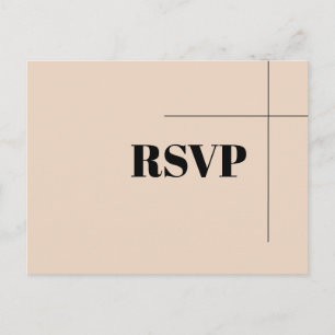 Simple elegant chic RSVP Postcard