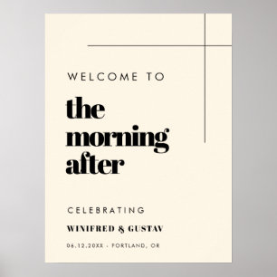 Simple elegant & chic The Morning after Welcome Poster