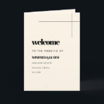 Simple elegant & chic wedding folded Program<br><div class="desc">Minimalist yet striking: adopt this slightly retro elegant typographic design for your wedding stationery. Fully customizable text,  colours and backgrounds.</div>