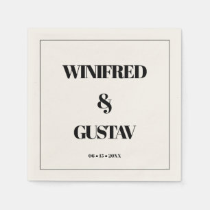 Simple elegant & chic wedding napkin