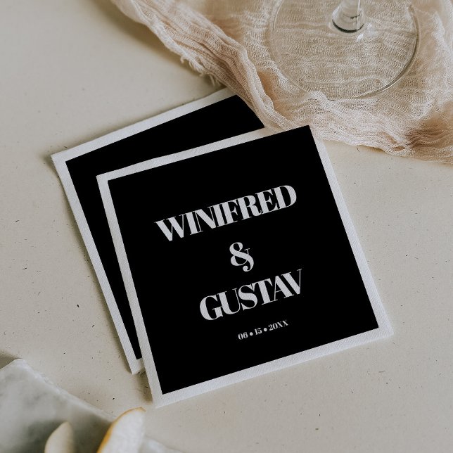 Simple elegant & chic wedding napkin (Creator Uploaded)