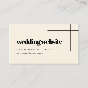 Simple elegant & chic wedding website card