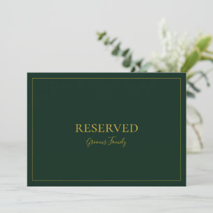 Simple Elegant Christmas   Green Reserved Sign