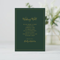 Simple Elegant Christmas | Green Wishing Well Card