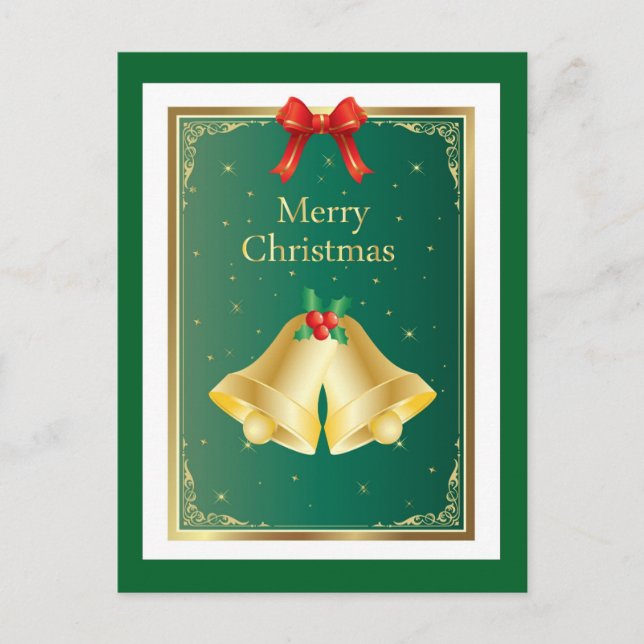 Simple Elegant Christmas Holiday Postcard (Front)