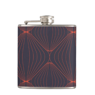 Simple, elegant Christmas inspired graphic pattern Hip Flask