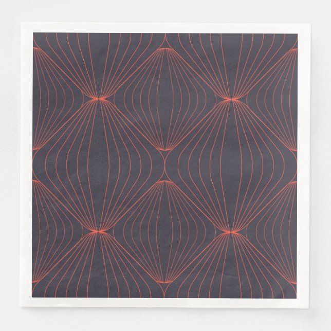 Simple, elegant Christmas inspired graphic pattern Napkin (Front)