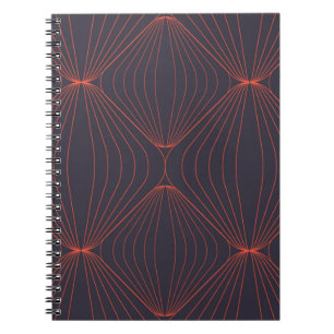 Simple, elegant Christmas inspired graphic pattern Notebook