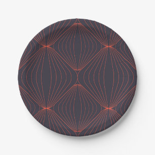Simple, elegant Christmas inspired graphic pattern Paper Plate